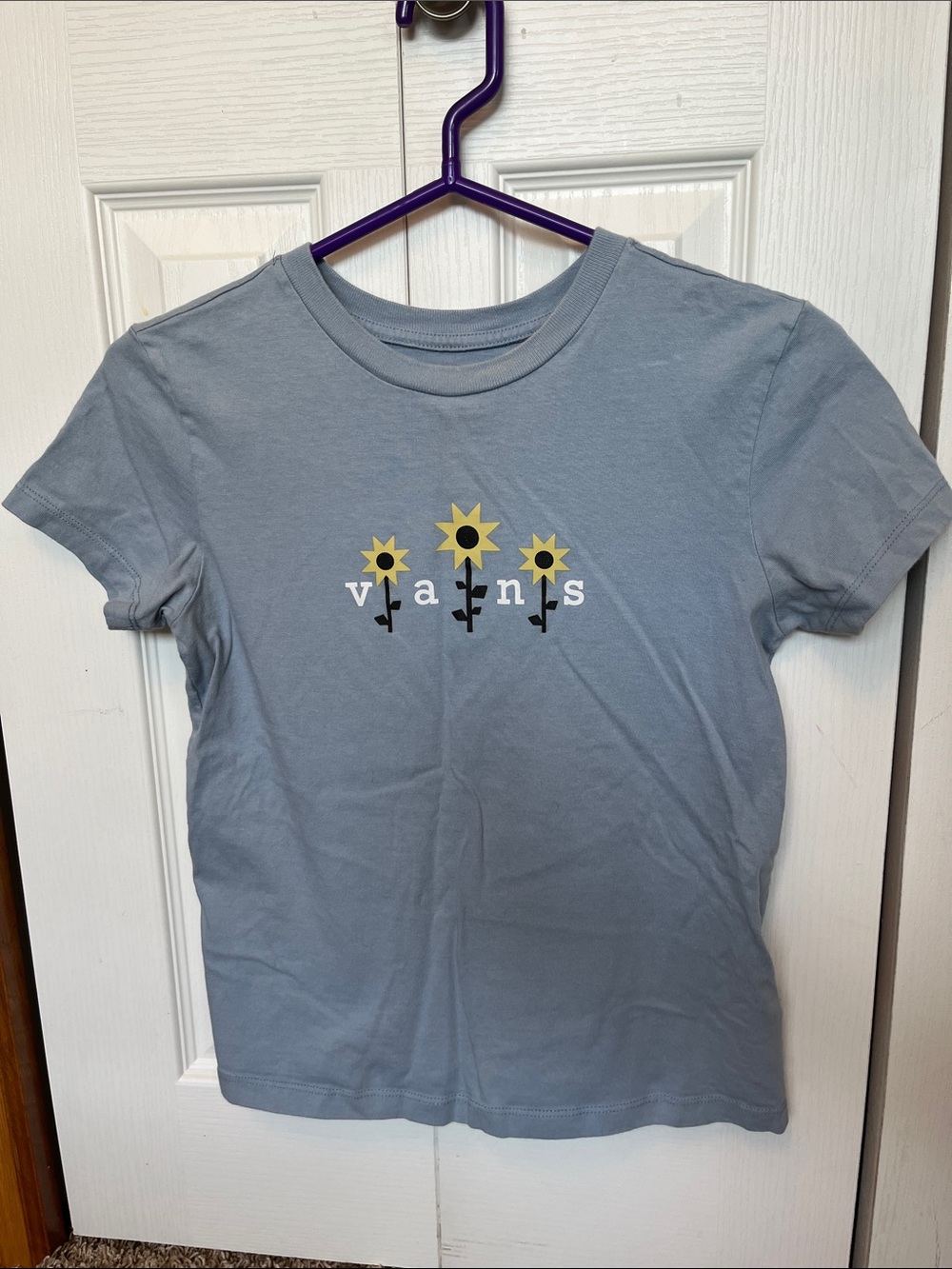 Vans Girls' Light Blue Sunflower Short Sleeve Tee